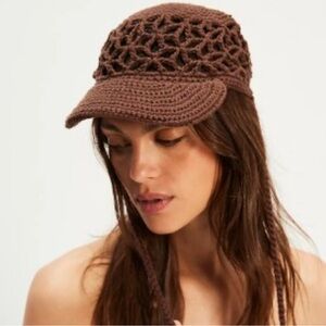 Silvie Crochet BaseBall Hat NWT free people